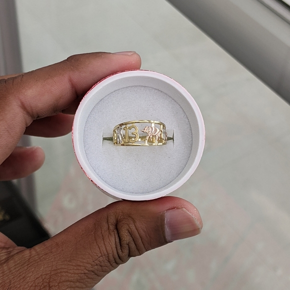 10kt Real Gold Lucky Charms Ring for Women